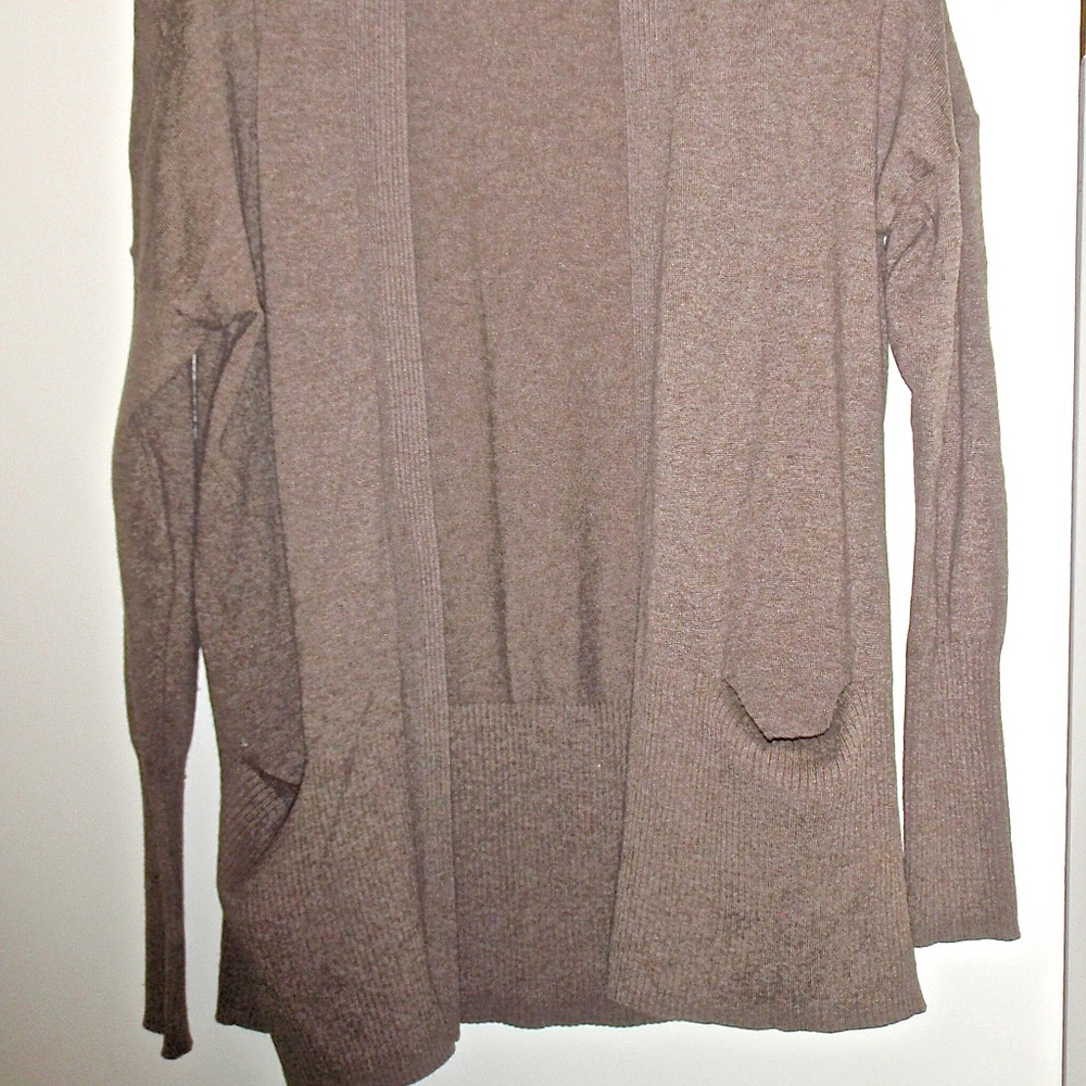 SONOMA LIFESTYLE WOMEN'S LIGHT BROWN HEATHER CARDIGAN SWEATER SIZE S - Picture 2 of 4